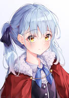 artist:aid! character:rimuru_tempest copyright:tensei_shitara_slime_datta_ken general:1other general:black_jacket general:blue_bow general:blue_bowtie general:blue_hair general:blush general:bow general:bowtie general:cloak general:collared_shirt general:fur-trimmed_cloak general:fur_trim general:jacket general:light_smile general:looking_at_viewer general:medium_hair general:ponytail general:red_cloak general:shirt general:solo general:upper_body general:white_shirt general:yellow_eyes meta:absurdres meta:commentary meta:highres meta:revision technical:grabber // 2894x4093 // 5.0MB