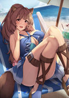 artist:kannko_bokujou character:raphtalia copyright:tate_no_yuusha_no_nariagari general:1girl general:alternate_breast_size general:animal_ears general:beach general:blue_sky general:blunt_bangs general:breasts general:brown_hair general:cleavage general:cloud general:cup general:drink general:drinking_glass general:huge_breasts general:legs general:long_hair general:looking_at_viewer general:ocean general:open_mouth general:outdoors general:raccoon_ears general:raccoon_girl general:raccoon_tail general:sand general:sitting general:sky general:smile general:solo general:swimsuit general:tail general:thighs meta:absurdres meta:commentary_request meta:highres technical:grabber // 2127x3000 // 4.8MB