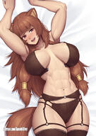 artist:speedl00ver character:raphtalia copyright:tate_no_yuusha_no_nariagari general:1girls general:abs general:bare_arms general:bare_legs general:bare_shoulders general:bare_thighs general:bed general:big_breasts general:blush general:bra general:brown_eyes general:brown_hair general:clothed general:clothing general:female general:female_focus general:female_only general:furry general:large_breasts general:light-skinned_female general:light_skin general:lingerie general:long_hair general:looking_at_viewer general:muscles general:muscular general:muscular_female general:on_bed general:panties general:solo general:solo_female general:sweat general:thick_thighs general:underwear meta:color meta:hi_res technical:grabber // 2480x3508 // 8.3MB