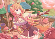 artist:yj_(yujay2837) character:raphtalia copyright:tate_no_yuusha_no_nariagari general:1girl general:animal_ear_fluff general:animal_ears general:breasts general:brown_hair general:cowboy_shot general:flower general:gloves general:leaf general:long_hair general:long_sleeves general:looking_to_the_side general:outdoors general:purple_eyes general:raccoon_ears general:raccoon_girl general:raccoon_tail general:red_flower general:red_rose general:rose general:sidelocks general:smile general:solo general:tail meta:commentary_request meta:photoshop_(medium) technical:grabber // 1514x1080 // 559.7KB