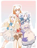 artist:ryusei_hashida character:firo_(tate_no_yuusha_no_nariagari) character:melty_q_melromarc character:raphtalia copyright:tate_no_yuusha_no_nariagari general:3girls general::d general::o general:animal_ears general:bird_wings general:blonde_hair general:blue_hair general:blue_ribbon general:boots general:border general:brown_eyes general:brown_hair general:closed_mouth general:dress general:feathered_wings general:hands_on_lap general:invisible_chair general:long_hair general:long_sleeves general:looking_at_viewer general:multiple_girls general:neck_ribbon general:open_mouth general:parted_lips general:purple_dress general:purple_eyes general:raccoon_ears general:raccoon_girl general:ribbon general:signature general:sitting general:smile general:twintails general:white_border general:white_dress general:wings meta:absurdres meta:highres meta:paid_reward_available technical:grabber // 3151x4095 // 1.1MB