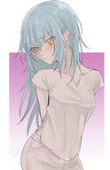 artist:nukogami_(minniecatlove21) character:rimuru_tempest copyright:tensei_shitara_slime_datta_ken general:1girl general:arms_behind_back general:blue_hair general:blush general:breasts general:collarbone general:colored_eyelashes general:contrapposto general:dated general:genderswap general:genderswap_(otf) general:hair_between_eyes general:long_hair general:pants general:shirt general:short_sleeves general:signature general:small_breasts general:solo general:standing general:straight_hair general:sweatdrop general:white_background general:white_pants general:white_shirt general:yellow_eyes meta:highres technical:grabber // 776x1200 // 388.3KB