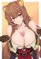 artist:hormkrun character:raphtalia copyright:tate_no_yuusha_no_nariagari general:1girls general:animal_ears general:breasts general:brown_hair general:cleavage general:female general:female_only general:large_breasts general:looking_at_viewer general:pink_eyes general:racoon_ears general:racoon_girl general:slave_tattoo general:smile general:solo technical:grabber // 2480x3508 // 2.8MB