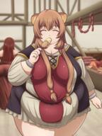 artist:miramiraclerun character:raphtalia copyright:tate_no_yuusha_no_nariagari general:1girls general:animal_ears general:bbw general:big_belly general:big_breasts general:breasts general:brown_hair general:chubby general:chubby_female general:closed_eyes general:eating general:fat general:fat_female general:fat_fetish general:fat_thighs general:kemonomimi general:large_breasts general:long_hair general:obese general:obese_female general:overweight general:overweight_female general:plump general:raccoon general:raccoon_ears general:raccoon_girl general:thick_thighs general:thighs general:weight_gain general:wide_hips meta:2019 technical:grabber // 3078x4104 // 5.5MB