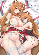 artist:cyicheng character:raphtalia copyright:tate_no_yuusha_no_nariagari general:2girls general:age_comparison general:aged_down general:aged_up general:animal_ear_fluff general:animal_ears general:bare_shoulders general:bed_sheet general:breast_tattoo general:breasts general:brown_hair general:chest_tattoo general:cleavage general:closed_mouth general:collar general:collarbone general:dakimakura_(medium) general:dual_persona general:from_above general:garter_belt general:groin general:hair_between_eyes general:hug general:lace general:large_breasts general:long_hair general:long_sleeves general:looking_at_viewer general:lying general:medium_breasts general:metal_collar general:mouth_hold general:multiple_girls general:navel general:on_back general:panties general:petals general:pillow general:puffy_short_sleeves general:puffy_sleeves general:raccoon_ears general:raccoon_girl general:raccoon_tail general:red_eyes general:ribbon general:shirt general:short_sleeves general:side-tie_panties general:slave_tattoo general:sleeveless general:sleeveless_shirt general:smile general:strapless general:tail general:tattoo general:teenage general:thighhighs general:thighs general:time_paradox general:underwear general:untied_panties general:very_long_hair general:white_thighhighs meta:commentary_request meta:english_commentary meta:mixed-language_commentary technical:grabber // 827x1169 // 769.5KB