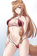 artist:aslindsamure character:raphtalia copyright:tate_no_yuusha_no_nariagari general:animal_ears general:bikini general:cameltoe general:swimsuits general:tail technical:grabber // 3000x4500 // 1.5MB