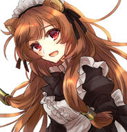 artist:poppu character:raphtalia copyright:tate_no_yuusha_no_nariagari general:1girl general::d general:alternate_costume general:animal_ears general:apron general:black_neckwear general:black_ribbon general:black_shirt general:brown_hair general:enmaided general:floating_hair general:hair_between_eyes general:hair_ribbon general:hair_tubes general:long_hair general:long_sleeves general:looking_at_viewer general:maid general:maid_headdress general:open_mouth general:raccoon_ears general:raccoon_girl general:red_eyes general:ribbon general:shirt general:smile general:solo general:upper_body general:very_long_hair general:white_apron technical:grabber // 1032x1079 // 954.5KB