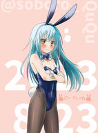 artist:soboro_ququ character:rimuru_tempest copyright:tensei_shitara_slime_datta_ken general:1other general:androgynous general:animal_ears general:black_pantyhose general:blue_bow general:blue_bowtie general:blue_hair general:blue_hairband general:blue_leotard general:blush general:bow general:bowtie general:closed_mouth general:crossed_arms general:detached_collar general:embarrassed general:fake_animal_ears general:fake_tail general:flat_chest general:floating_hair general:hairband general:leotard general:long_hair general:looking_at_viewer general:pantyhose general:playboy_bunny general:rabbit_ears general:rabbit_tail general:solo general:strapless general:strapless_leotard general:tail general:twitter_username general:very_long_hair general:wing_collar general:wrist_cuffs general:yellow_eyes technical:grabber // 708x955 // 92.1KB