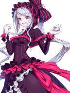 artist:kimagure_blue character:shalltear_bloodfallen copyright:overlord_(maruyama) general:1girl general:3:4_ratio general::d general:bangs general:blush general:bow general:breasts general:capelet general:dress general:eyebrows_visible_through_hair general:fang general:fangs general:female general:fingernails general:frilled_dress general:frills general:gothic_lolita general:hair_bow general:hair_ornament general:hands_up general:lolita_fashion general:long_hair general:long_sleeves general:looking_at_viewer general:medium_breasts general:open_mouth general:pale_skin general:ponytail general:purple_bow general:purple_capelet general:purple_dress general:red_eyes general:sharp_fingernails general:silver_hair general:smile general:solo general:striped general:striped_bow general:swept_bangs general:tied_hair general:vampire general:very_long_hair medium:900x1200_wallpaper medium:high_resolution medium:light_background medium:simple_background medium:wallpaper medium:white_background meta:revision tagme technical:grabber // 900x1200 // 928.5KB