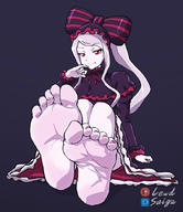 artist:lewdsaiga character:shalltear_bloodfallen copyright:overlord_(maruyama) general:1girl general:artist_logo general:artist_name general:bare_legs general:barefoot general:bow general:breasts general:colored_skin general:convenient_leg general:dress general:fang general:feet general:foot_focus general:frilled_dress general:frills general:full_body general:grey_background general:hair_bow general:hand_up general:juliet_sleeves general:knees_up general:long_hair general:long_sleeves general:medium_breasts general:nail_polish general:parted_bangs general:patreon_logo general:pink_nails general:pixiv_logo general:puffy_sleeves general:purple_dress general:purple_skin general:red_eyes general:shadow general:simple_background general:smile general:soles general:solo general:striped general:striped_bow general:swept_bangs general:toe_scrunch general:toenail_polish general:toenails general:toes meta:commentary meta:english_commentary meta:paid_reward_available technical:grabber // 760x881 // 332.2KB