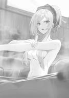 artist:touzai character:alexia_midgar copyright:kage_no_jitsuryokusha_ni_naritakute! general:1girl general:blurry general:blurry_background general:breasts general:greyscale general:hair_censor general:hair_over_breasts general:medium_breasts general:monochrome general:navel general:official_art general:onsen general:open_mouth general:partially_submerged general:short_hair_with_long_locks general:sidelocks general:solo general:swept_bangs general:upper_body meta:highres technical:grabber // 1440x2048 // 230.4KB