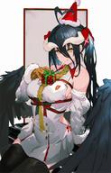 artist:so-bin character:albedo copyright:overlord_(maruyama) general:1girl general:ahoge general:bangs general:bare_shoulders general:black_feathers general:black_hair general:black_wings general:bow general:breasts general:brown_gloves general:christmas general:christmas_outfit general:christmas_present general:demon_girl general:demon_horns general:demon_wings general:detached_sleeves general:dress general:feathered_wings general:feathers general:female general:gloves general:hair_between_eyes general:hat general:horns general:large_breasts general:licking_lips general:looking_at_viewer general:low_wings general:pleated_skirt general:red_bow general:red_ribbon general:ribbon general:santa_hat general:sideboob general:sitting general:skirt general:slit_pupils general:solo general:thighhighs general:tied_hair general:tongue general:tongue_out general:twintails general:white_dress general:wings general:yellow_eyes medium:high_resolution tagme technical:grabber // 1000x1555 // 206.7KB