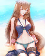 artist:mcdobo character:raphtalia copyright:tate_no_yuusha_no_nariagari general:1girl general:animal_ears general:beach general:bikini general:breasts general:brown_hair general:cleavage general:flower general:hair_flower general:hair_ornament general:large_breasts general:long_hair general:looking_at_viewer general:raccoon_ears general:raccoon_girl general:raccoon_tail general:red_eyes general:sarong general:sitting general:smile general:solo general:swimsuit general:tail general:unworn_sarong general:water meta:highres technical:grabber // 1600x2000 // 3.3MB