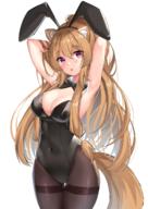 artist:blackheartxiii character:raphtalia copyright:tate_no_yuusha_no_nariagari general:1girl general::o general:animal_ears general:armpits general:arms_behind_head general:arms_up general:bare_arms general:black_bow general:black_leotard general:blush general:bow general:bowtie general:breasts general:brown_hair general:cleavage general:cowboy_shot general:detached_collar general:fake_animal_ears general:leotard general:long_hair general:looking_at_viewer general:medium_breasts general:open_mouth general:pantyhose general:playboy_bunny general:purple_eyes general:rabbit_ears general:rabbit_girl general:raccoon_ears general:raccoon_tail general:sidelocks general:solo general:strapless general:strapless_leotard general:tail general:very_long_hair meta:highres meta:third-party_edit technical:grabber // 1200x1697 // 7.8MB