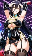 artist:boosterred99 character:albedo copyright:overlord_(maruyama) general:1girls general:adjusting_panties general:arms_above_head general:bare_shoulder general:black_hair general:bodycon general:bridal_gauntlets general:cameltoe general:cleavage general:clothing_cutout general:covered_navel general:covered_nipples general:cutout general:dress general:female general:female_only general:holding_breast general:horn general:horns general:large_breasts general:latex_panties general:leaning_forward general:long_hair general:ring general:seductive_smile general:shiny_clothes general:side-tie_panties general:side_locks general:sideboob general:skirt general:solo general:stockings general:underboob general:wavy_hair general:white_hair general:yellow_eyes meta:ai_generated meta:post-timeskip technical:grabber // 736x1280 // 1.1MB