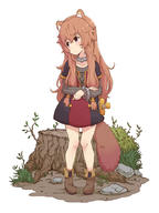 artist:nana-ine character:raphtalia copyright:tate_no_yuusha_no_nariagari general:1girl general:animal_ear_fluff general:animal_ears general:brown_footwear general:brown_hair general:child general:collarbone general:full_body general:long_hair general:long_sleeves general:looking_to_the_side general:outdoors general:raccoon_ears general:raccoon_girl general:raccoon_tail general:shoes general:simple_background general:solo general:standing general:sword general:tail general:tree_stump general:weapon general:white_background meta:commentary_request technical:grabber // 800x1069 // 467.7KB