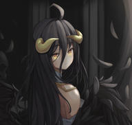 artist:randomcatbox character:albedo copyright:overlord_(maruyama) general:1girl general:black_hair general:demon_girl general:demon_horns general:dress general:feathered_wings general:feathers general:hair_between_eyes general:horns general:long_hair general:looking_at_viewer general:white_dress general:wings general:yellow_eyes meta:absurdres meta:highres tagme technical:grabber // 3855x3664 // 649.0KB