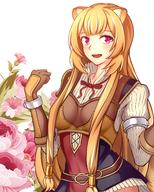 artist:funkygarage character:raphtalia copyright:tate_no_yuusha_no_nariagari general:1girl general::d general:animal_ears general:belt general:brown_gloves general:brown_hair general:clenched_hand general:flower general:gloves general:hair_tubes general:long_hair general:looking_at_viewer general:open_mouth general:pink_eyes general:raccoon_ears general:raccoon_girl general:sidelocks general:smile general:solo general:standing general:very_long_hair general:white_background meta:absurdres meta:bad_link meta:highres technical:grabber // 2000x2500 // 2.8MB