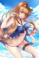 artist:rei_kun character:raphtalia copyright:tate_no_yuusha_no_nariagari general:animal_ears general:bikini general:cleavage general:garter general:swimsuits general:tail technical:grabber // 4000x6000 // 16.9MB