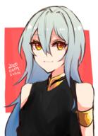 artist:sakusan_yousoeki character:rimuru_tempest copyright:tensei_shitara_slime_datta_ken general:1other general:androgynous general:bare_shoulders general:blue_hair general:closed_mouth general:hair_between_eyes general:long_hair general:looking_at_viewer general:simple_background general:smile general:solo general:yellow_eyes technical:grabber // 439x606 // 216.5KB