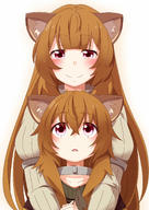 artist:hinotama_(hinotama422) character:raphtalia copyright:tate_no_yuusha_no_nariagari general:2girls general:animal_ear_fluff general:animal_ears general:blush general:child general:closed_mouth general:collar general:collarbone general:crossed_bangs general:dual_persona general:hair_between_eyes general:juliet_sleeves general:long_hair general:long_sleeves general:looking_at_another general:looking_at_viewer general:looking_up general:multiple_girls general:open_mouth general:orange_hair general:pink_eyes general:puffy_sleeves general:raccoon_ears general:raccoon_girl general:smile general:time_paradox general:very_long_hair meta:commentary_request meta:highres technical:grabber // 1240x1753 // 1.3MB