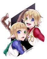 character:aura_bella_fiora character:mare_bello_fiore copyright:isekai_quartet copyright:overlord_(maruyama) general:brother_and_sister general:dark_elf general:elf general:fantasy general:fur_gloves general:heterochromia general:low_horns general:pointy_ears general:siblings general:tomboy general:vest general:white_vest general:wooden_staff technical:grabber // 562x700 // 60.2KB