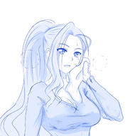 artist:viperxtr character:eclair_seaetto copyright:tate_no_yuusha_no_nariagari general:1girl general:alternate_hairstyle general:blue_theme general:breasts general:breath general:cleavage general:hair_up general:high_ponytail general:large_breasts general:long_hair general:long_sleeves general:looking_at_viewer general:monochrome general:open_mouth general:solo general:sweat general:towel general:wiping_sweat meta:commentary meta:english_commentary meta:highres meta:photoshop_(medium) technical:grabber // 1523x1600 // 330.3KB