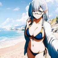 character:beta_(kage_no_jitsuryokusha_ni_naritakute!) copyright:kage_no_jitsuryokusha_ni_naritakute! copyright:the_eminence_in_shadow general:1girls general:big_breasts general:bikini general:blue_bikini general:blue_eyes general:breasts general:busty general:female general:female_only general:glasses general:grey_hair general:jacket general:large_breasts general:legs general:looking_at_viewer general:navel general:open_clothes general:open_jacket general:pointy_ears general:short_hair general:smile general:solo general:swimsuit general:thighs general:voluptuous meta:ai_generated meta:highres technical:grabber // 3076x3076 // 6.7MB