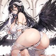 character:albedo copyright:overlord_(maruyama) general:1girls general:big_ass general:big_breasts general:feet general:soles general:succubus meta:ai_generated meta:tagme technical:grabber // 1024x1024 // 1.3MB