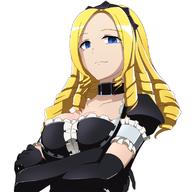 artist:rizuta character:solution_epsilon copyright:overlord_(maruyama) general:1girl general:black_gloves general:black_hairband general:blonde_hair general:blue_eyes general:breasts general:cleavage general:closed_mouth general:collar general:collarbone general:crossed_arms general:drill_hair general:elbow_gloves general:gloves general:hairband general:long_hair general:looking_at_viewer general:medium_breasts general:shiny general:shiny_hair general:shiny_skin general:short_sleeves general:simple_background general:smile general:smug general:solo general:upper_body general:white_background tagme technical:grabber // 800x800 // 227.7KB