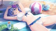 character:beta_(kage_no_jitsuryokusha_ni_naritakute!) copyright:kage_no_jitsuryokusha_ni_naritakute! general:1girl general:armpits general:arms_up general:ball general:beach general:beach_towel general:beachball general:bikini general:blue_eyes general:braid general:braided_hair_rings general:breasts general:day general:elf general:flower general:frilled_bikini general:frills general:front-tie_bikini_top general:front-tie_top general:hair_flower general:hair_ornament general:large_breasts general:looking_at_viewer general:lotion general:lying general:mole general:mole_under_eye general:navel general:official_alternate_costume general:official_alternate_hairstyle general:on_back general:open_mouth general:outdoors general:palm_leaf general:pointy_ears general:sand general:sand_bucket general:short_hair general:shovel general:solo general:sunbathing general:sunscreen general:swimsuit general:towel general:wet general:white_bikini meta:game_cg meta:highres meta:non-web_source technical:grabber // 1920x1080 // 3.3MB