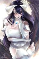 artist:customwaifus character:albedo copyright:overlord_(maruyama) general:1girl general:black_hair general:blush general:cleavage general:gloves general:horns general:wedding_dress general:wide_hips general:yellow_eyes tagme technical:grabber // 600x900 // 80.0KB