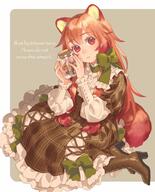 artist:minami_seira character:raphtalia copyright:tate_no_yuusha_no_nariagari general:1girl general:alternate_costume general:animal_ear_fluff general:animal_ears general:artist_name general:boots general:border general:bow general:brown_background general:brown_dress general:brown_footwear general:brown_hair general:child general:choker general:collar general:dress general:dress_bow general:frilled_choker general:frilled_collar general:frilled_dress general:frills general:full_body general:green_bow general:green_choker general:hair_bow general:hands_up general:head_tilt general:high_heel_boots general:high_heels general:holding general:holding_jar general:jar general:layered_dress general:long_hair general:long_sleeves general:looking_at_viewer general:nut_(food) general:outside_border general:parted_lips general:plaid_clothes general:plaid_dress general:raccoon_ears general:raccoon_girl general:raccoon_tail general:red_eyes general:short_sleeves general:sidelocks general:simple_background general:sitting general:solo general:tail general:white_border general:white_dress general:yokozuwari meta:absurdres meta:check_commentary meta:commentary_request meta:highres technical:grabber // 3031x3762 // 652.2KB