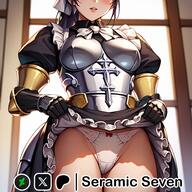 artist:seramic_seven character:narberal_gamma copyright:overlord_(maruyama) general:1girls general:armor general:armored_female general:big_breasts general:dark_hair general:eye_contact general:female general:female_focus general:female_only general:large_breasts general:lifting_skirt general:light-skinned_female general:looking_at_viewer general:maid general:maid_apron general:maid_headdress general:maid_outfit general:maid_uniform general:presenting general:solo general:solo_female general:solo_focus general:thick general:thick_legs general:thick_thighs general:white_panties meta:2d meta:ai_generated technical:grabber // 512x512 // 379.2KB