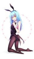 artist:kotorimyuu character:rimuru_tempest copyright:tensei_shitara_slime_datta_ken general:1other general:animal_ears general:black_bow general:black_bowtie general:black_hairband general:black_leotard general:black_pantyhose general:blue_hair general:bow general:bowtie general:detached_collar general:full_body general:grin general:hair_between_eyes general:hairband general:kneeling general:leotard general:long_hair general:looking_at_viewer general:pantyhose general:playboy_bunny general:rabbit_ears general:rabbit_tail general:shiny_clothes general:shiny_legwear general:smile general:solo general:tail general:white_background general:wrist_cuffs general:yellow_eyes meta:highres technical:grabber // 1200x2074 // 1.2MB