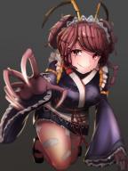 artist:btraphen character:entoma_vasilissa_zeta copyright:overlord_(maruyama) general:1girl general:all_fours general:antennae general:blurry general:claws general:depth_of_field general:frills general:insect_girl general:lolita_fashion general:looking_at_viewer general:maid general:maid_headdress general:monster_girl general:outstretched_arm general:red_eyes general:red_hair general:smile general:solo general:wa_lolita meta:md5_mismatch tagme technical:grabber // 640x853 // 107.9KB