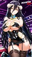 artist:boosterred99 character:albedo copyright:overlord_(maruyama) general:1girls general:adjusting_panties general:bare_shoulder general:big_breasts general:black_hair general:bodycon general:bridal_gauntlets general:busty general:cameltoe general:cleavage general:clothing_cutout general:covered_navel general:covered_nipples general:cutout general:dress general:female general:female_only general:horn general:horns general:large_breasts general:latex_panties general:long_hair general:ring general:seductive general:seductive_smile general:shiny_clothes general:side-tie_panties general:side_locks general:sideboob general:skirt general:solo general:stockings general:underboob general:wavy_hair general:white_hair general:yellow_eyes meta:ai_generated meta:post-timeskip technical:grabber // 736x1280 // 1.1MB