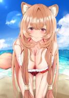 artist:banzai_mon character:raphtalia copyright:tate_no_yuusha_no_nariagari general:1girl general:all_fours general:animal_ears general:beach general:bent_over general:bikini general:breast_tattoo general:breasts general:brown_hair general:cleavage general:large_breasts general:long_hair general:looking_at_viewer general:outdoors general:raccoon_ears general:raccoon_girl general:raccoon_tail general:seductive_smile general:slave_tattoo general:smile general:solo general:swimsuit general:tail general:tattoo meta:absurdres meta:bad_id meta:bad_pixiv_id meta:commentary_request meta:highres technical:grabber // 2894x4093 // 8.8MB